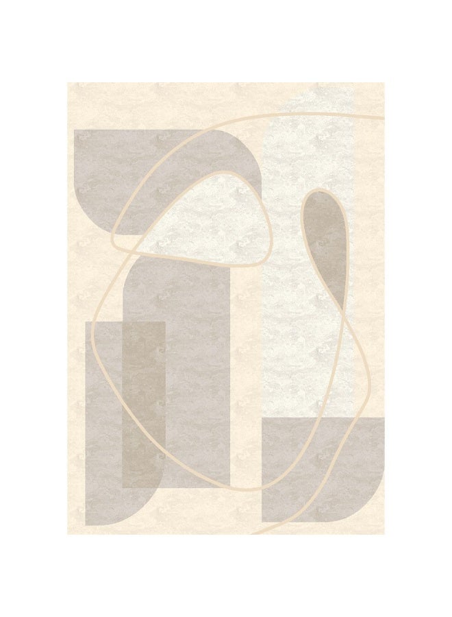 DANUBE HOME Harmony Modern Abstracts Rug | Washable Modern Rugs Style | Polypropylene + Polyester Area Rug Floor Covering | Indoor Carpet For Living Room Dining Bedroom 240X340cm-Cream - Image 4