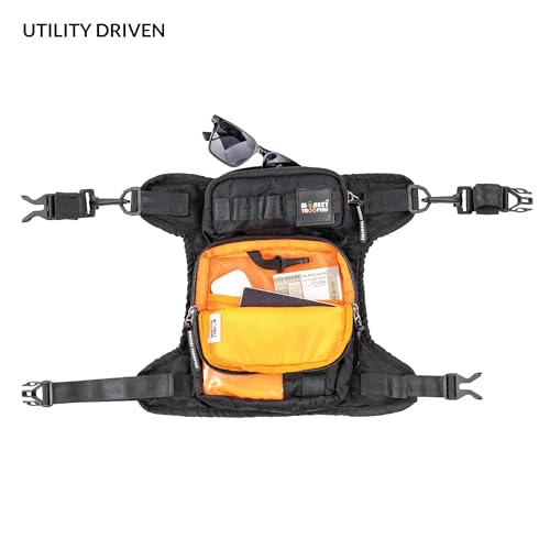 Monkey Troopers Drift Thigh Bag, Waist & Leg Motorcycle Bag with Strap, Magnet Mount, Touch-Sensitive Navigation Pocket, Large Capacity for Riding & Hiking (Black) - Image 5