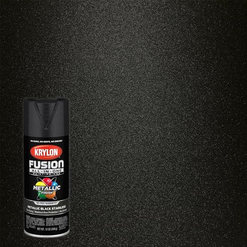 Krylon Fusion All-In-One Adhesive Spray Paint for Indoor/Outdoor Use, 12 oz, Black Stainless - Image 2