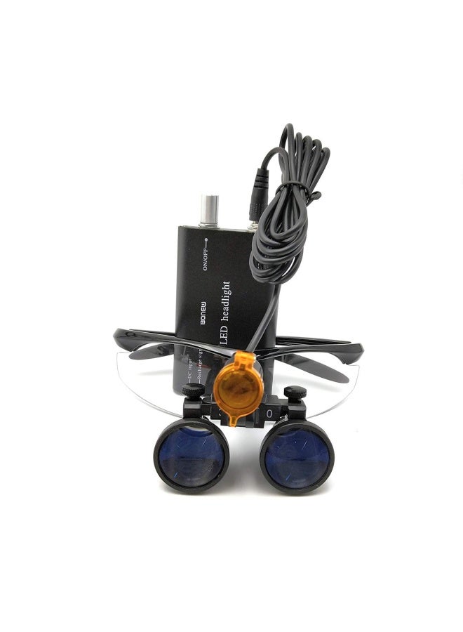 EAST Brand 35X 420mm Working Distance Optical Glass Surgical Binocular Loupes and LED Head Light Lamp with Filter Aluminum Box StyleBlack - Image 2