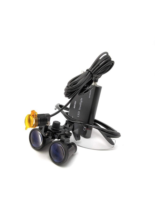 EAST Brand 35X 420mm Working Distance Optical Glass Surgical Binocular Loupes and LED Head Light Lamp with Filter Aluminum Box StyleBlack - Image 4
