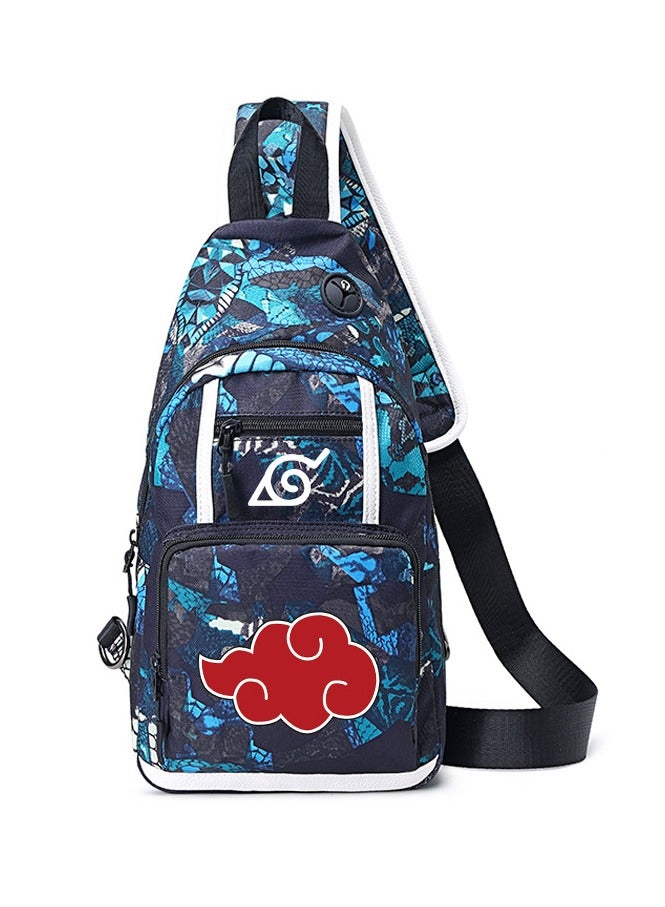 Naruto Cartoon Anime Joint Single Shoulder Bag Men's Small Backpack Student Messenger Bag Chest Bag 