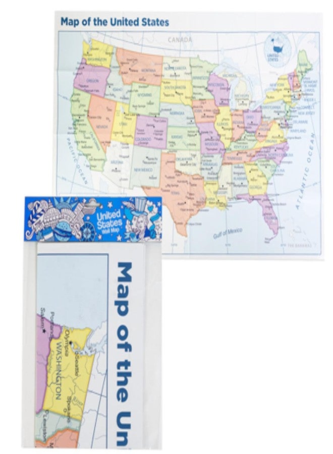 Kappa Mapping Company United States Poster Size Wall Map 40 x 28 with Cities (1 Map) - Image 1