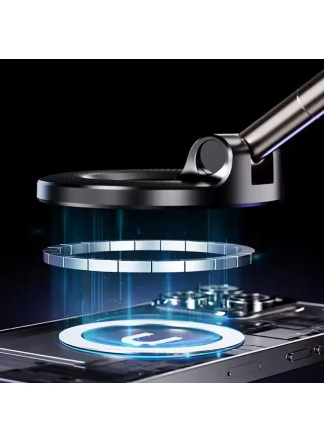 إيجيل حامل هاتف مغناطيسي قابل للطي، يدور 360 درجة، حامل سيارة بتقنية الشفط الفراغي، تثبيت قوي وآمن، حامل هاتف معدني - Image 3