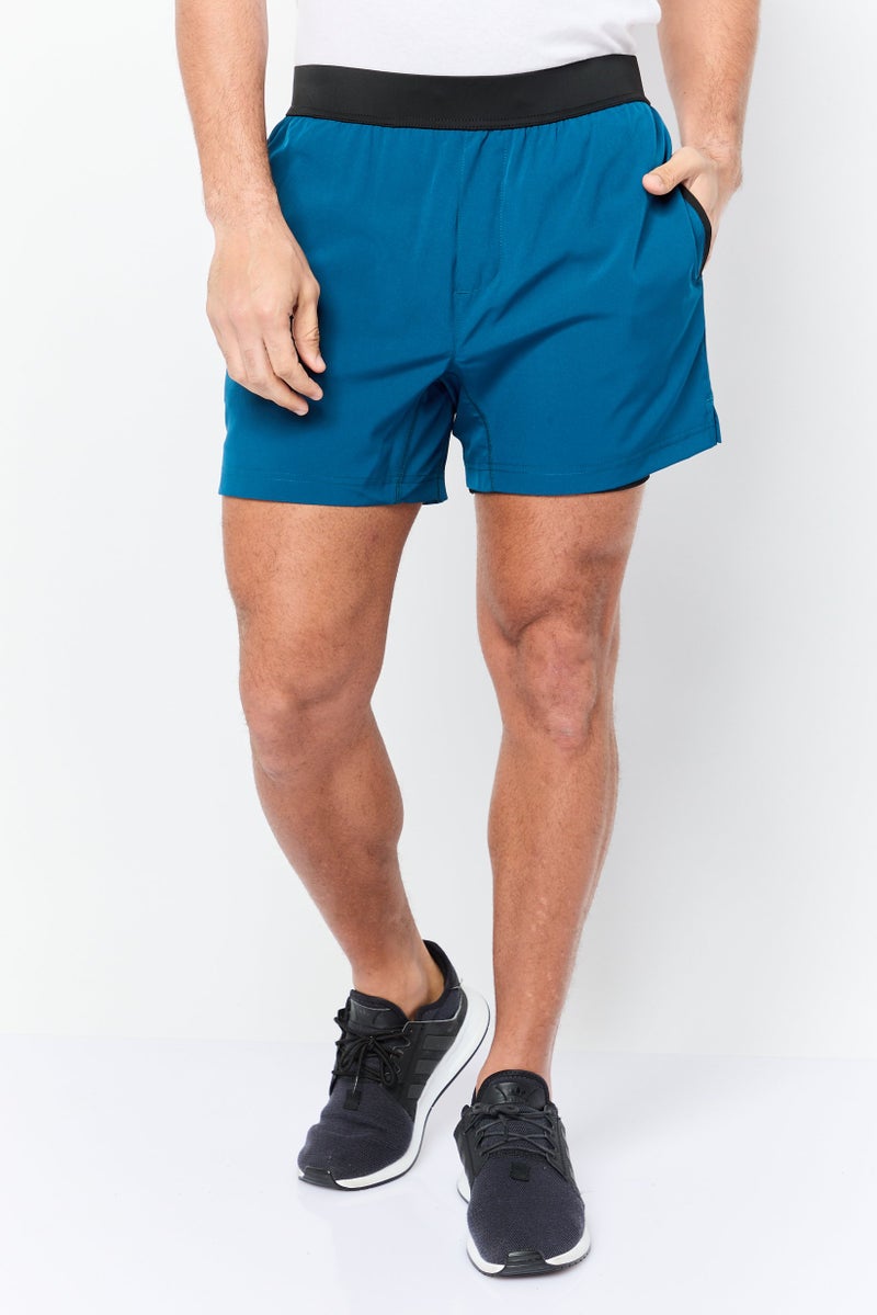 Mister Men Sportswear Fit 5 Inseam Training Shorts, Iron Blue - Image 1