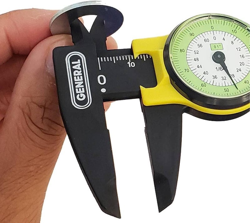 جينيرال تولز أداة قياس بلاستيكية من General Tools موديل 142، نطاق 0-6 بوصة، دقة 0.01 بوصة و1/64 بوصة - Image 5