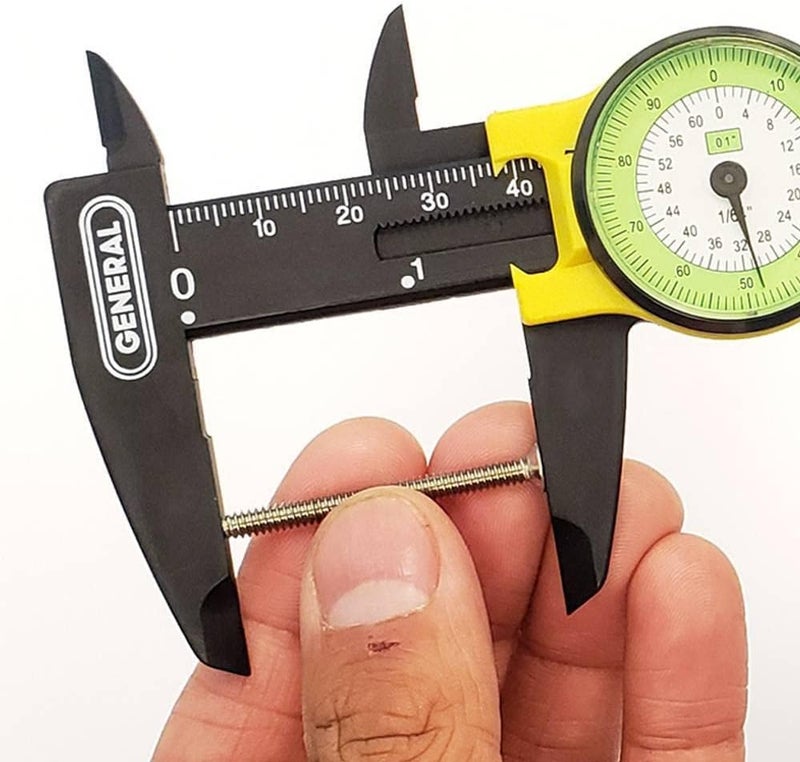 جينيرال تولز أداة قياس بلاستيكية من General Tools موديل 142، نطاق 0-6 بوصة، دقة 0.01 بوصة و1/64 بوصة - Image 4