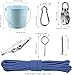 FUQUN Treehouse Accessories for Kids Pulley with Bucket Cable Kids Playhouse Accessories Pulleys for Kids Pirate Ship Accessories Outdoor Playhouse Game Bucket for Treehouse 2Sets Blue - Image 4