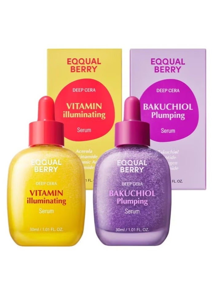 إيكوالبيري مجموعة التجديد الكامل والتفتيح – سيرم باكوشيول 30 مل + سيرم فيتامين سي 30 مل - Image 1