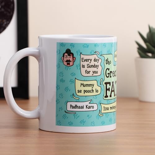 Oye Happy - Mugs for Dad - Gift for Dad (Great Indian Father Mug) - Gift for Dad Suitable for Any Occassion - Image 3