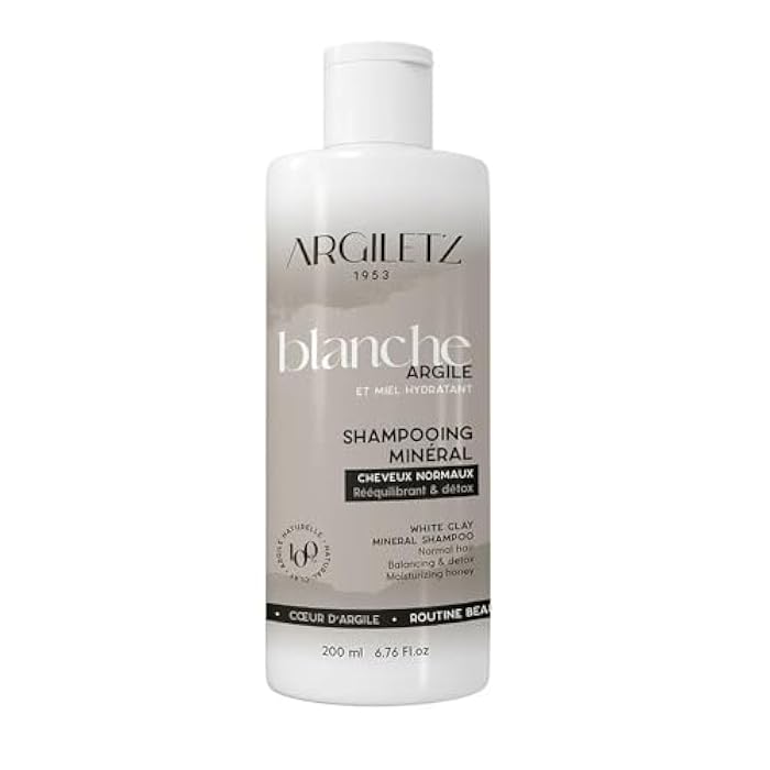 Argiletz white clay Kaolin mineral Shampoo for normal hair | 200 ml / 6.76 Fl.oz | Made in France - Image 1