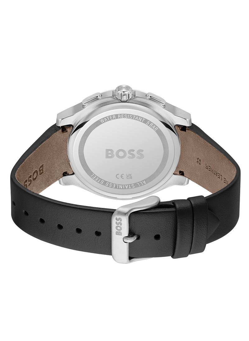 HUGO BOSS ساعة هوجو بوس كرونوغراف رجالية بعلبة سوداء - 1514188  - Image 2