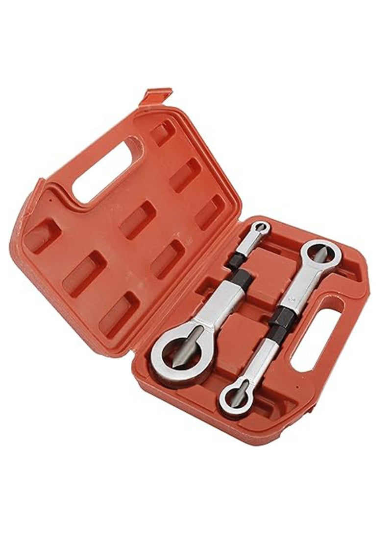Nut Slitting Set, 4 Pieces Heavy Duty Broken Damaged Nut Removal Slitting Tools, 4 Sizes 9-12mm/12-16mm/16-22mm/22-27mm Nut Remover Extractor Tools - Image 1
