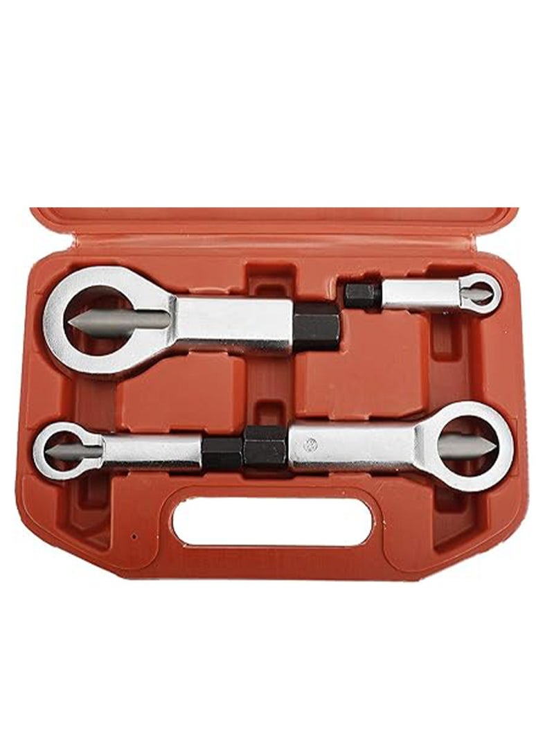 Nut Slitting Set, 4 Pieces Heavy Duty Broken Damaged Nut Removal Slitting Tools, 4 Sizes 9-12mm/12-16mm/16-22mm/22-27mm Nut Remover Extractor Tools - Image 4