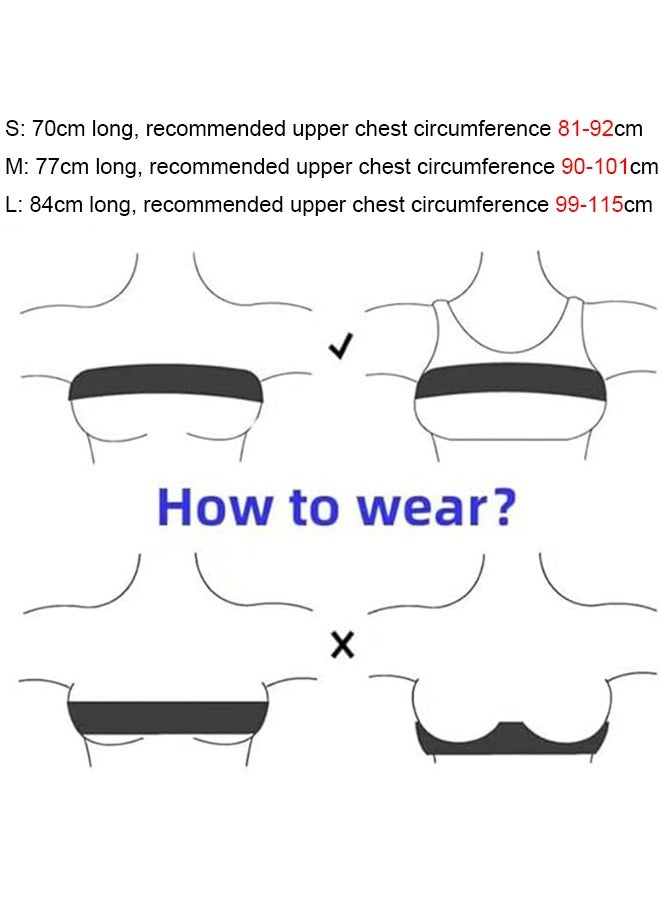 Sports Bra Band, Bra Support Band for Women, No-Bounce, Adjustable Extra Sports Bra Strap, Post Surgery Bra Strap, Sports Bra Alternative for Running u0026 Exercise, Stabilizer Band, Black, M Size - Image 3