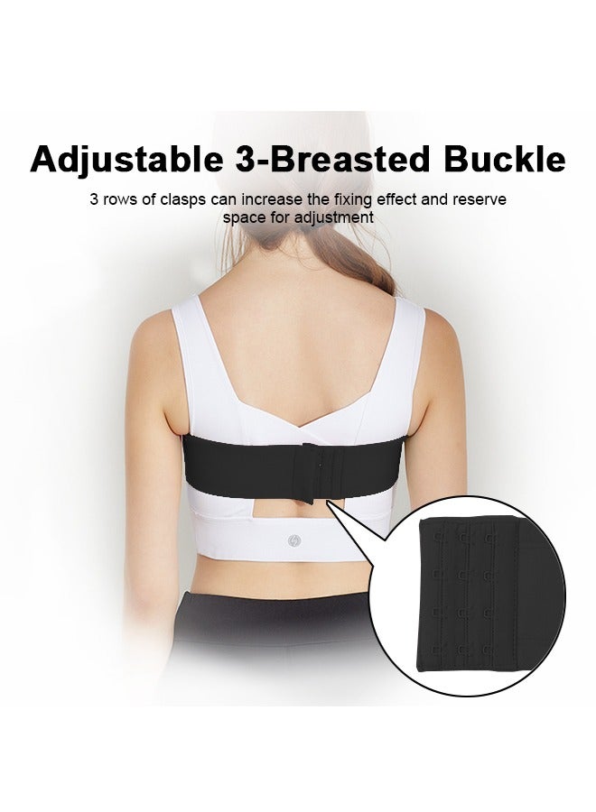 Sports Bra Band, Bra Support Band for Women, No-Bounce, Adjustable Extra Sports Bra Strap, Post Surgery Bra Strap, Sports Bra Alternative for Running u0026 Exercise, Stabilizer Band, Black, M Size - Image 4