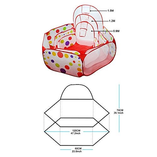 Kuuqa Ball Pit Play Tent with Basketball Hoop for Kids Toddlers Outdoor Indoor Play 4 Ft/120CM (Balls Not Included) - Image 3