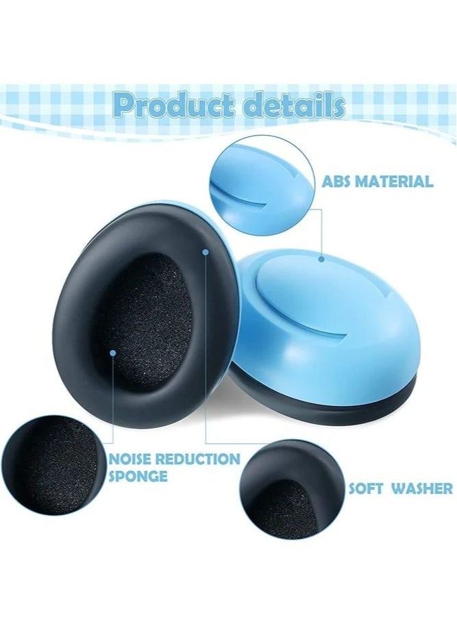MIXDE - Baby Earmuffs With Adjustable Elastic Headband - Noise Reduction Soundproofing Ear Protector, 2 To 24 Months, Blue - Image 1