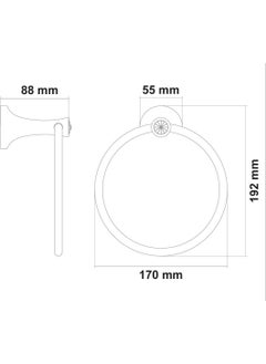 Saray Banyo Saray Bathroom Plus Chrome Flat Towel Bar  - Image 2