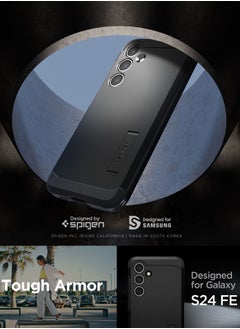 Spigen Tough Armor for Samsung Galaxy S24 FE Case Cover with Extreme Impact Foam - Black  - Image 2