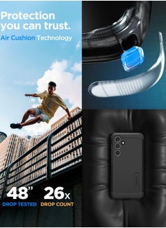 Spigen Tough Armor for Samsung Galaxy S24 FE Case Cover with Extreme Impact Foam - Black  - Image 3
