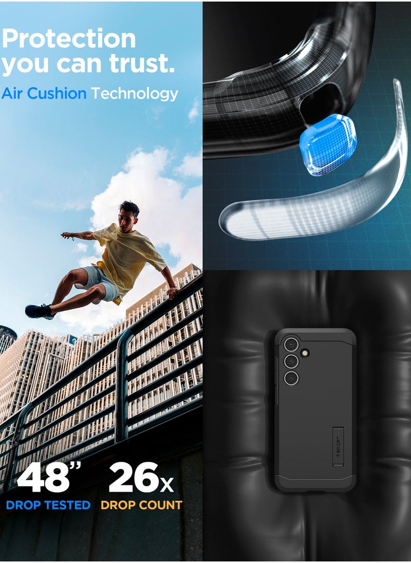 Spigen - Tough Armor for Samsung Galaxy S24 FE Case Cover with Extreme Impact Foam - Black - Image 1