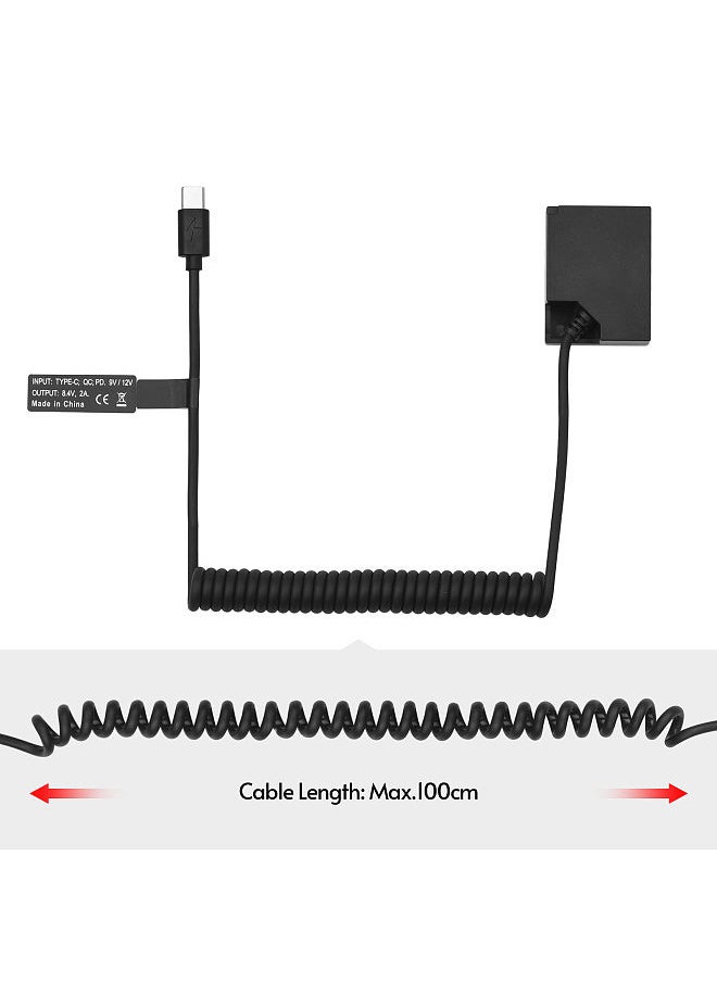 ANDOER - Andoer NP-W126 Dummy Battery USB-C Coupler Adapter Dummy Battery Coupler - Image 1