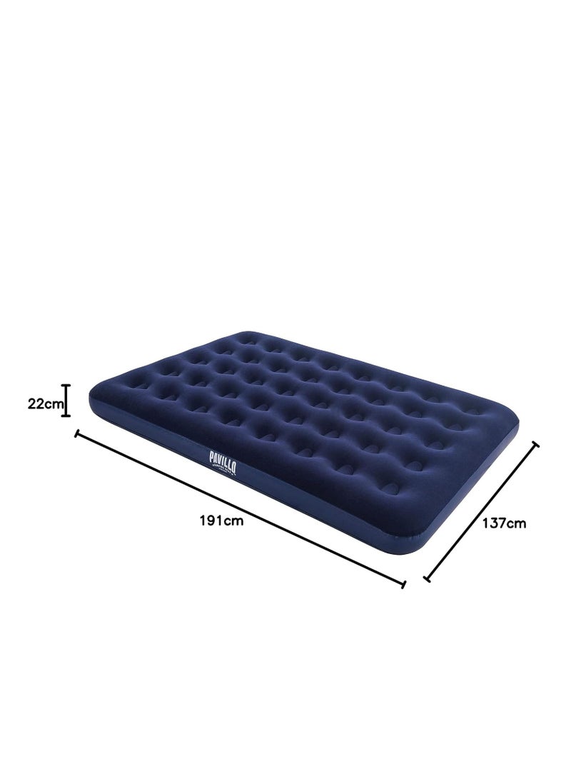 بست واي مرتبة هوائية قابلة للنفخ – سرير هوائي نفر ونص بسطح مخملي مريح للتخييم والاستخدام المنزلي – الأبعاد 191 × 137 × 22 سم - Image 5