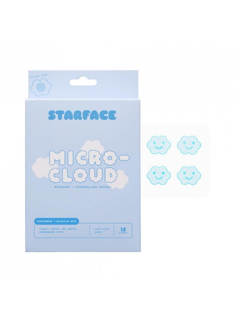 Starface Micro-Cloud, Hydrocolloid Microdart Patches for Early Stage Spots, Pimple Patches with Salicylic Acid and Niacinamide (12 count)