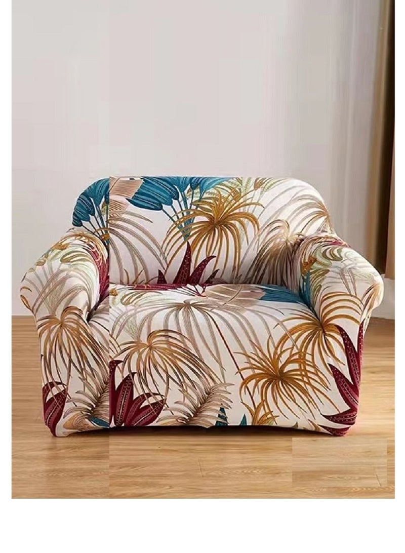 HAPPY MOOD Sofa Slipcover Armchair Couch Cover With Elastic Straps Furniture Protector Washable Anti Skid Stretch Home Deco (1SEATER) - Image 1