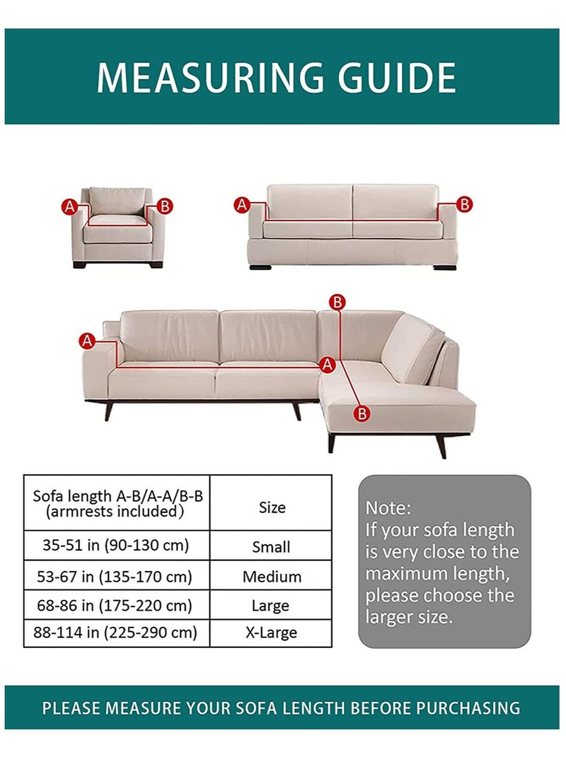HAPPY MOOD Sofa Slipcover Armchair Couch Cover With Elastic Straps Furniture Protector Washable Anti Skid Stretch Home Deco (1SEATER) - Image 5