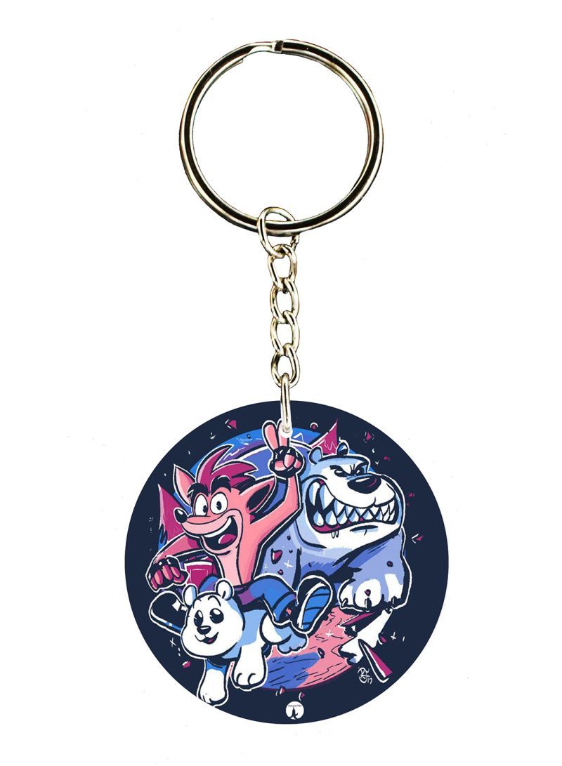 RKN The Crash Video Game Printed Keychain