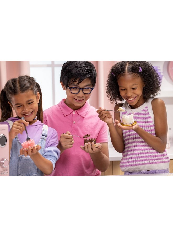 Goliath Goliath Tasty Tinies Bake Shop Strawberry Cake Mix Kit with Unicorn Tracks Sprinkles & Vanilla Frosting Mix | Bake & Decorate 2 Real Mini Cakes | Includes Mini Tools & Ingredients | Ages 6+  - Image 4