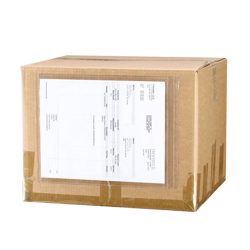 BEUYI 2.5 Mil Premium Clear 9.5'' x 12'' Packing List Envelopes, Adhesive Shipping Label/Documents Pouches/Sleeves for Full Page Letter-size (8.5''x11'') Papers (50 Pack) - Image 4