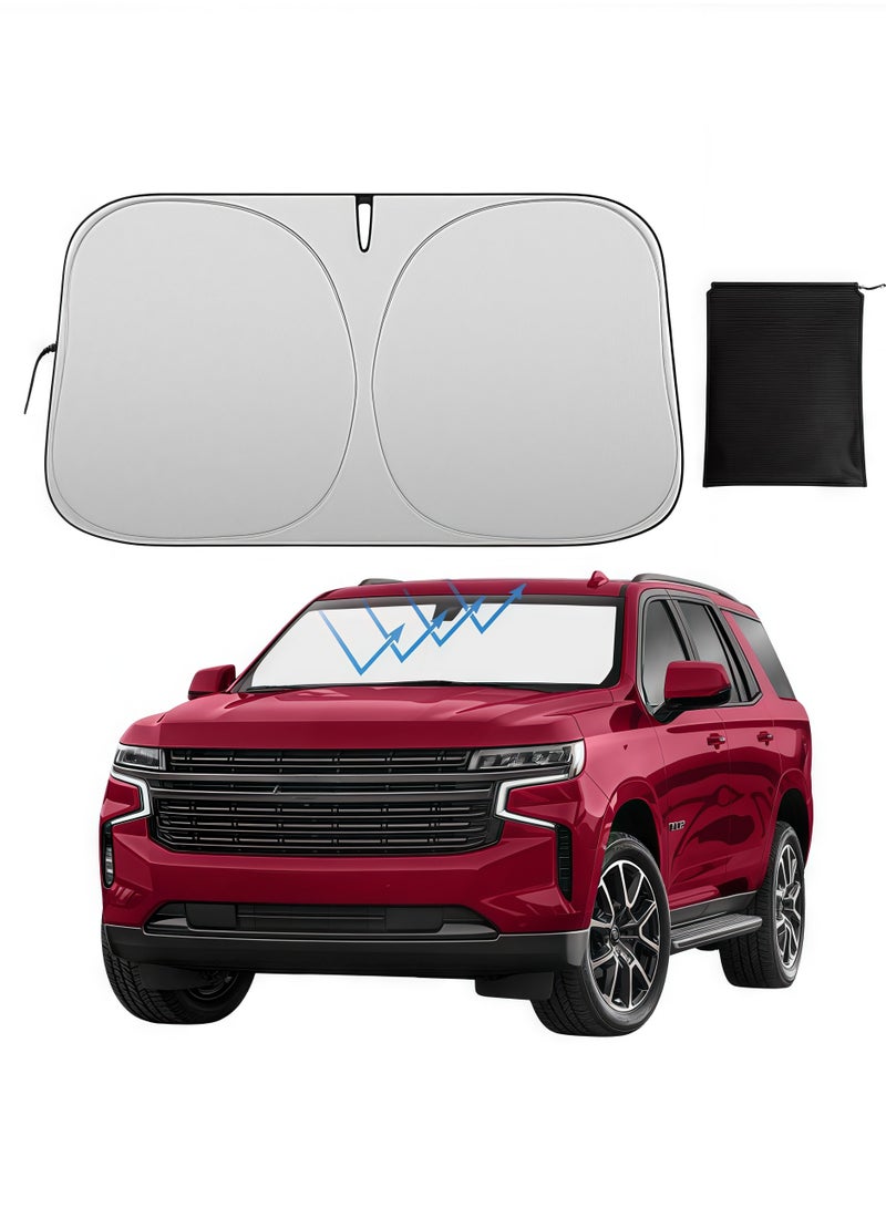 Front windshield sun visor, foldable sunshade protective film, can block 99% of ultraviolet rays, suitable for most SUV, MPV, medium and large cars
