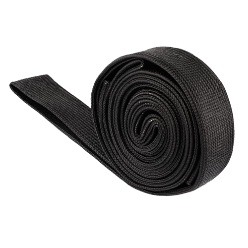 Salior Wire Heat Shield 9.8Ft - 1/2" ID x 10' Spark Plug Wire Heat Shield Wrap Fuel Line Heat Shield Sleeve - Automotive Heat Shield for Protecting Car Accessories (Black) - Image 1