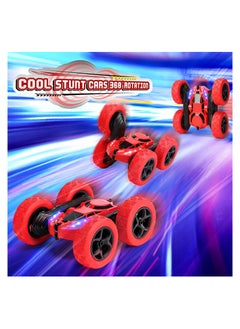 Generic RC Car Toys Remote Control Stunt Car 360 Degree Flips Double Sided Rotating Red  - Image 4