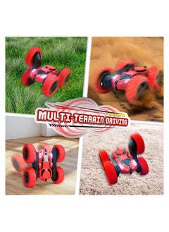 Generic RC Car Toys Remote Control Stunt Car 360 Degree Flips Double Sided Rotating Red  - Image 3