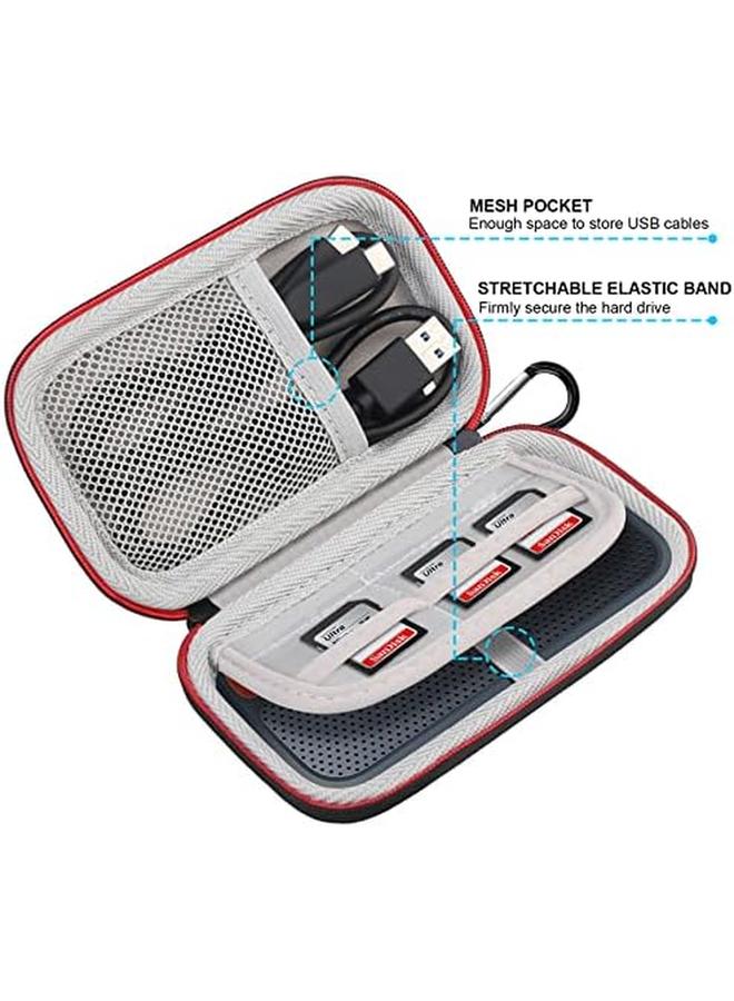 لاكدو حقيبة حمل صلبة لجهاز Sandisk Extreme Portable External SSD Sdssde60 Sdssde61 250Gb 500Gb 1TB 2TB 4TB USB C SSD Drive EVA مقاوم للصدمات ومقاوم للماء وحقيبة تخزين واقية للسفر باللون الأسود  - Image 4
