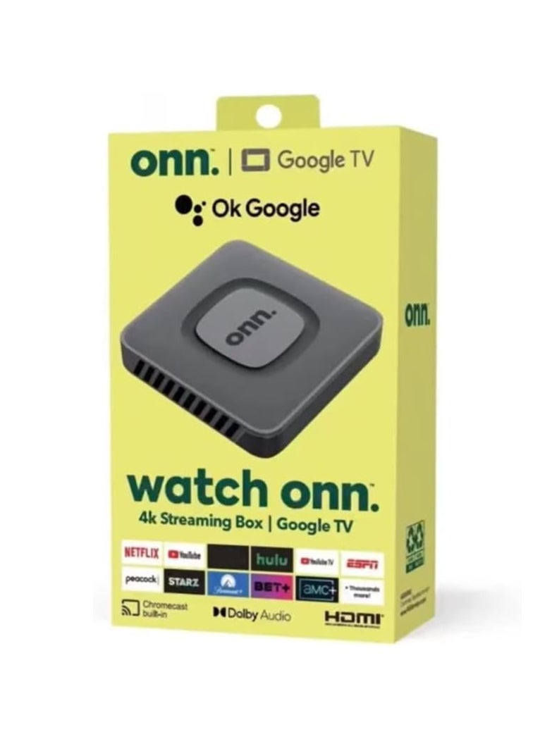 Google TV 4K UHD Streaming Box with Remote Control – Ultra HD 4K Resolution Smart Media Player, Access to Popular Streaming Apps, Voice Search Enabled Remote, Easy Setup for Home Entertainment, Compatible with Multiple Streaming Services