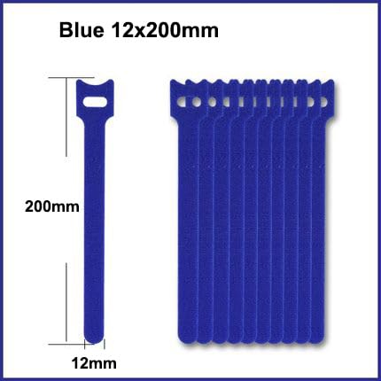 OIVO INDIA OIVO INDIA 100PCS Fastening Cable Ties Reusable Premium 6Inch Adjustable Cord Ties Microfiber Cloth Cable Management Straps Hook Loop Cord Organizer Wire Ties Reusable Blue Colors  - Image 5