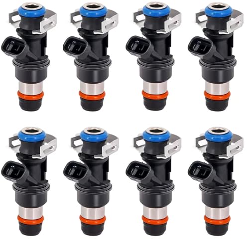 coolautocore Fuel Injector 2 Holes 8Pcs | 4.8L 5.3L 6.0L Engine | for 2001-2007 Chevy Silverado Suburban Tahoe GMC Sierra Yukon Cadillac Escalade & More | Replace# 25317628, 17113698, 17113553, FJ315, FJ10062 - Image 2