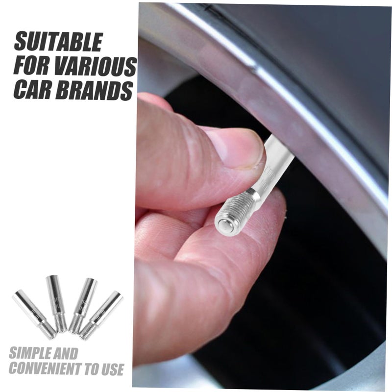 4Pcs Metal Tire Valve Extension Caps For Car Truck Motorcycle Easy Inflation Maintenance - Image 4