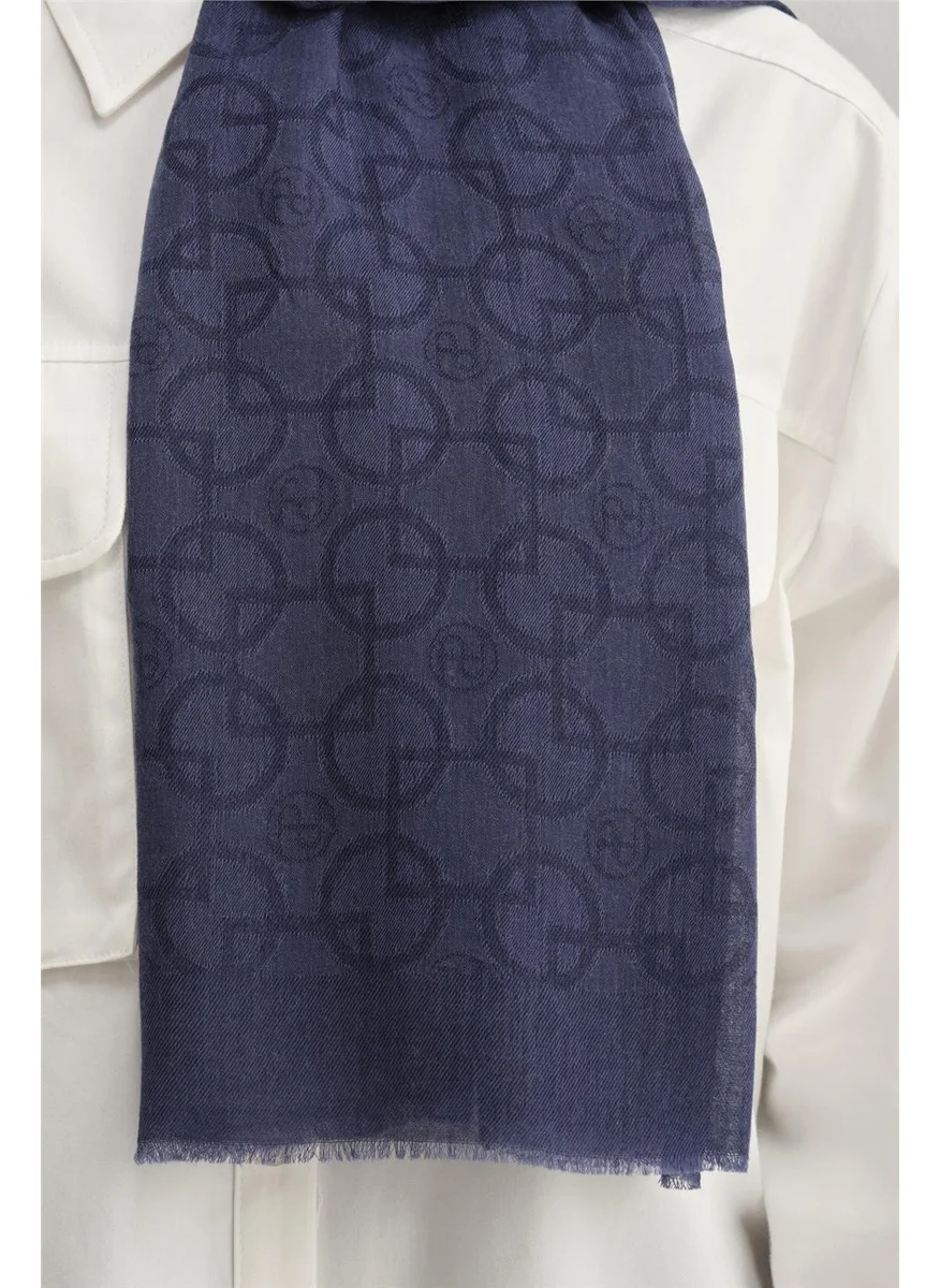 ARMINE Tencel Wool Geometric Pattern Shawl 32