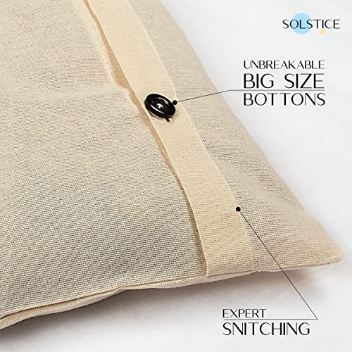 SOLSTICE Cotton Saree Cover/Saree Bags/Clothes Covers (Set of 24) big size of 16 x 14 (inches) for Clothes Storage bag, Travelling, Wardrobe Organizer with Mesh/Window (24),Off-White - Image 3