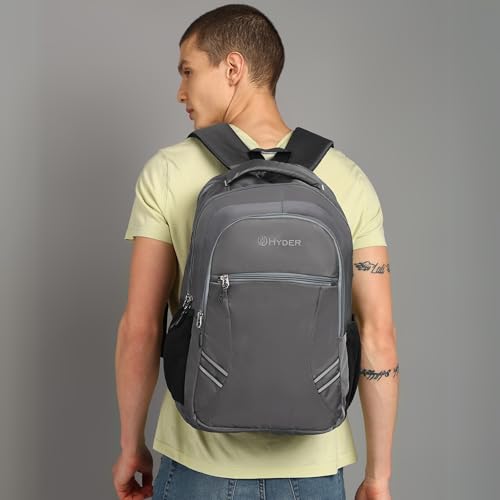 HYDER Apex 35L Unisex Multi-functional Laptop Bag/Backpack for Men and Women - Perfect Bags for College, School, and Business Travel with Padded Sleeve For Laptops Protection (Grey) - Image 2