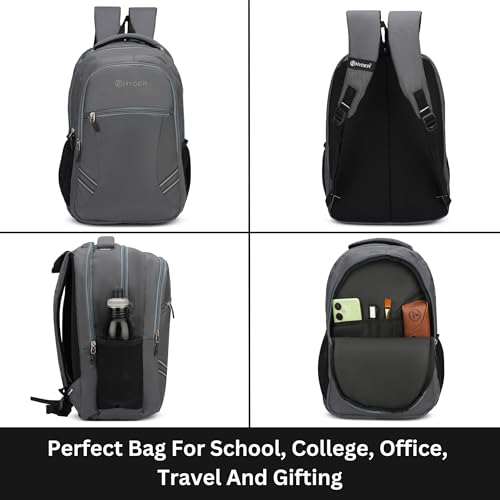 HYDER Apex 35L Unisex Multi-functional Laptop Bag/Backpack for Men and Women - Perfect Bags for College, School, and Business Travel with Padded Sleeve For Laptops Protection (Grey) - Image 3