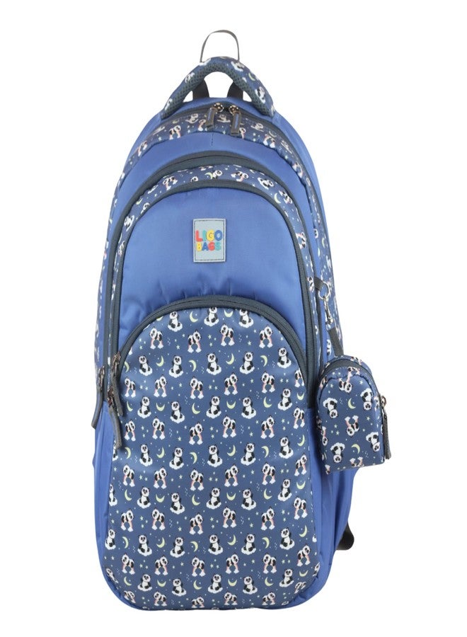 Ligo 19 Inch Catseye Backpack Bags for Boys & Girls | Suitable for 4th to Above Standard Kids (Blue) - Image 1