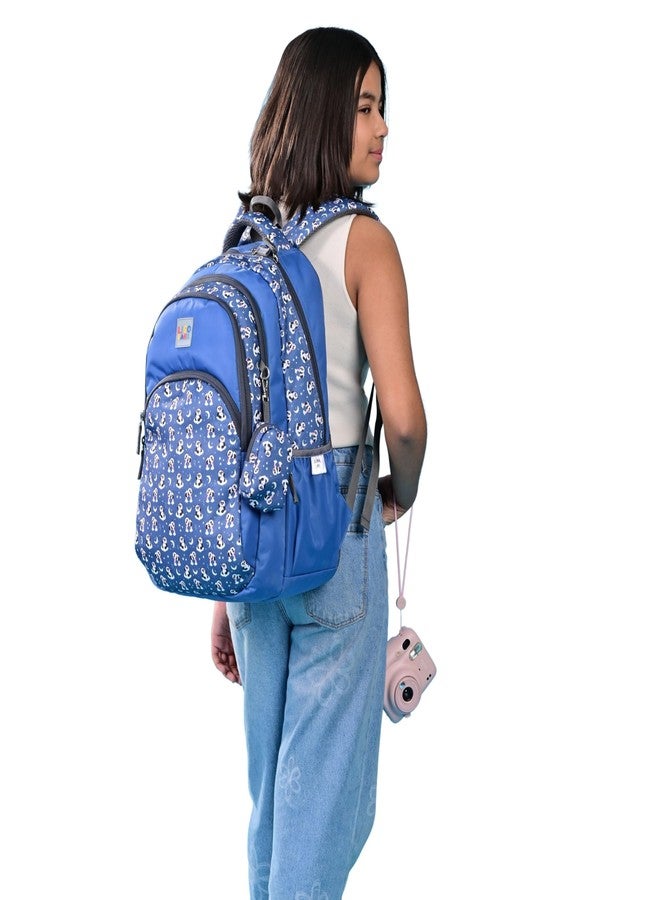 Ligo 19 Inch Catseye Backpack Bags for Boys & Girls | Suitable for 4th to Above Standard Kids (Blue) - Image 2