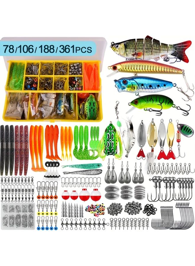 Luoya 106pcs Fishing Lures Kit Bait Set Artificial Lure - Image 1